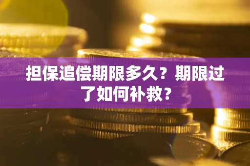 北京担保追偿期限多久？期限过了如何补救？